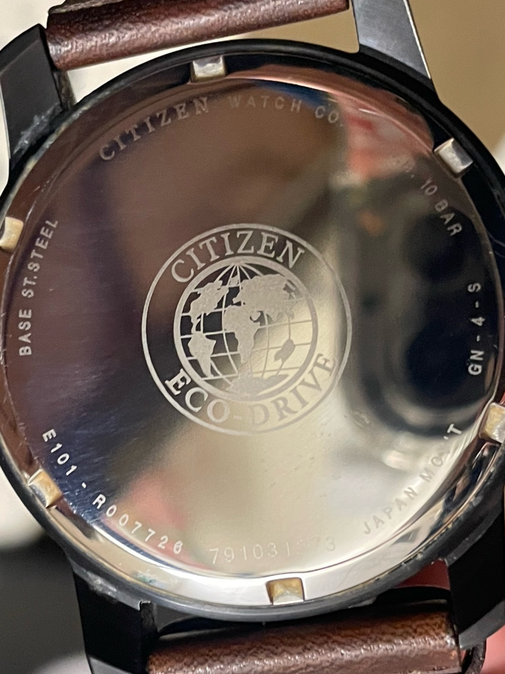 Citizen Men's Blue Face Dial Watch with Brown Leather Strap (Glow In The Dark) - Picture 10 of 10
